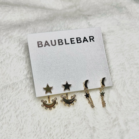 Baublebar Cosmic Couple Earring Set 14K Gold New - Picture 3 of 5
